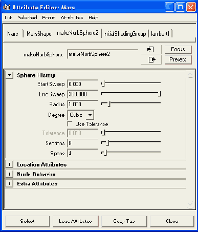       Attribute Editor